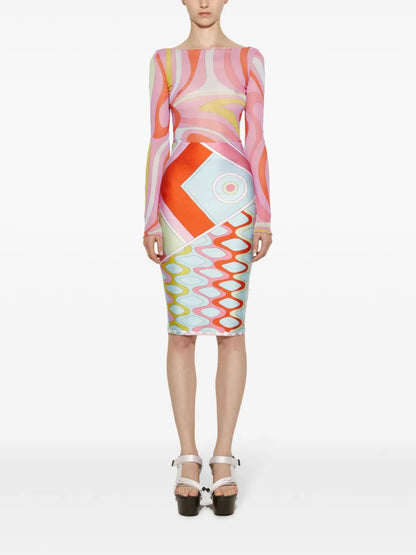 Vivara-Print Pencil Skirt