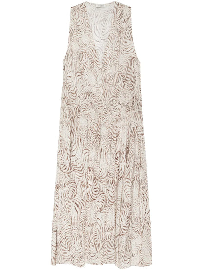 Mia Seashell-Print Midi Dress