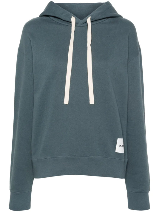 Appliqué-Logo Cotton Hoodie