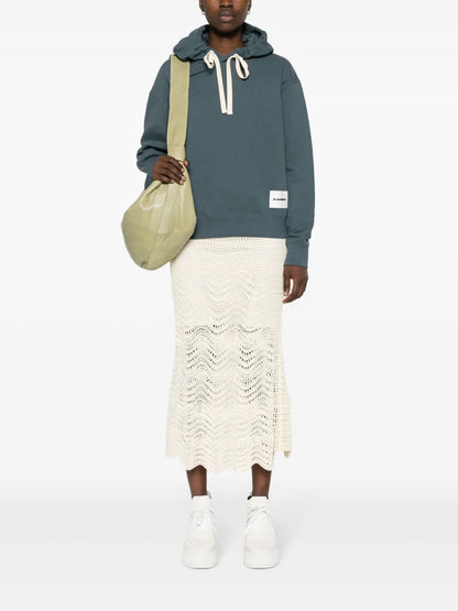 Appliqué-Logo Cotton Hoodie