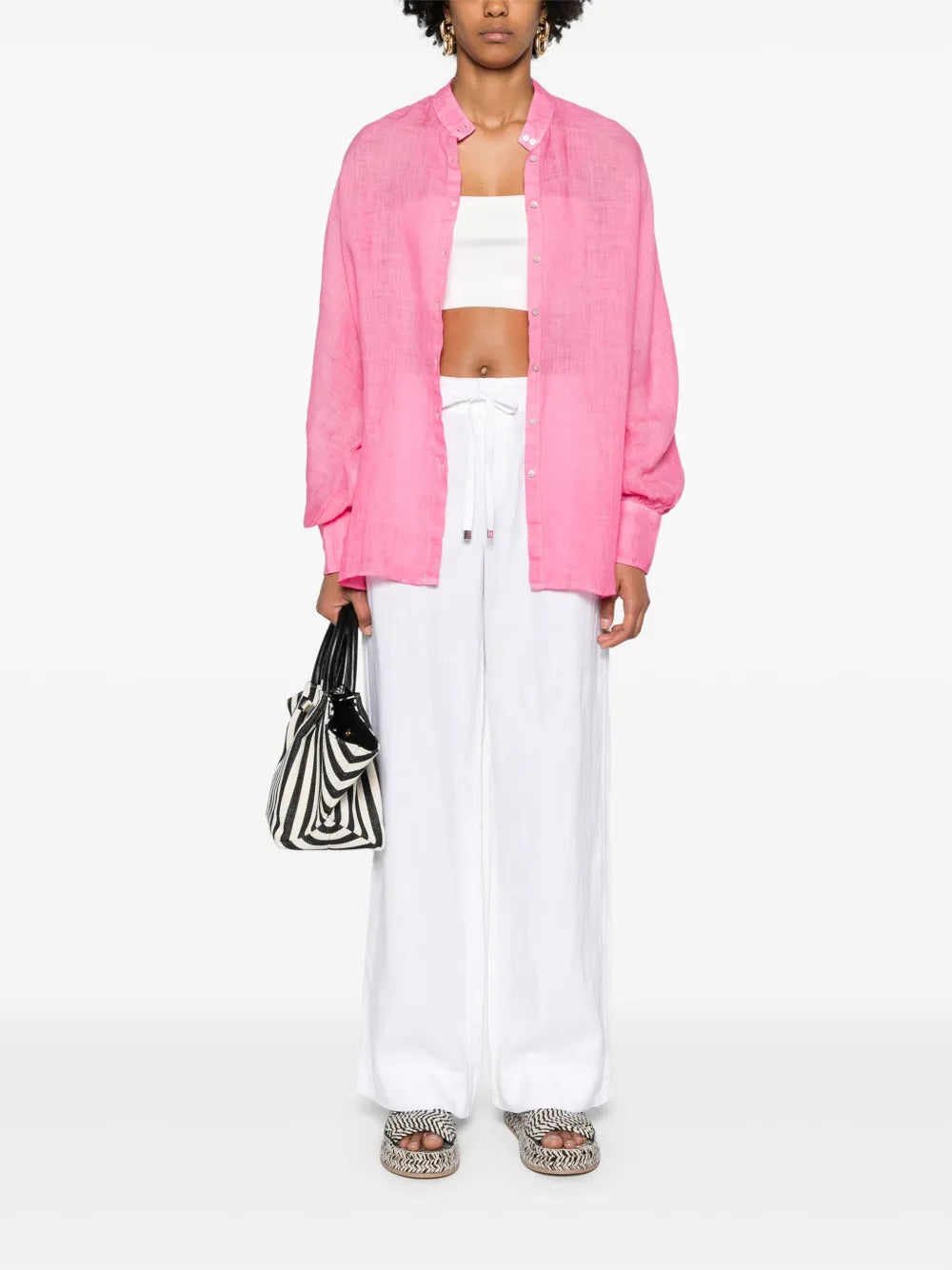 Drawstring-Waist Linen Trousers