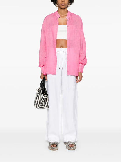 Drawstring-Waist Linen Trousers