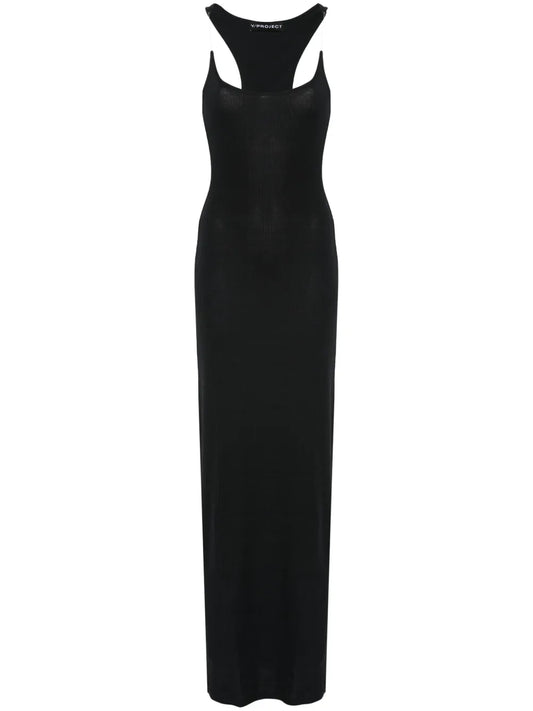 Fine-Ribbed Maxi Dress