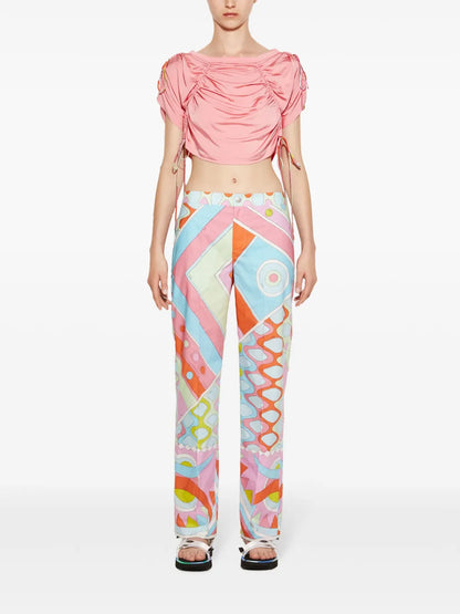 Vivara-Print Cotton Trousers