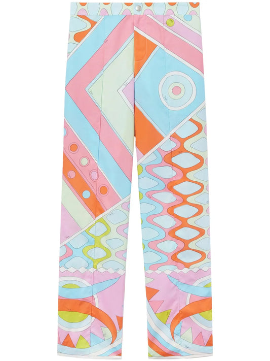 Vivara-Print Cotton Trousers