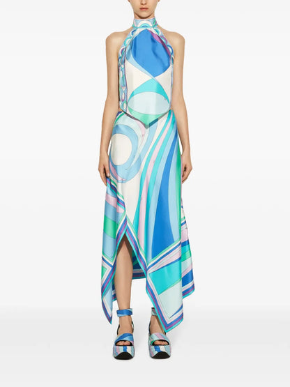 Cigni Print Silk Handkerchief Skirt