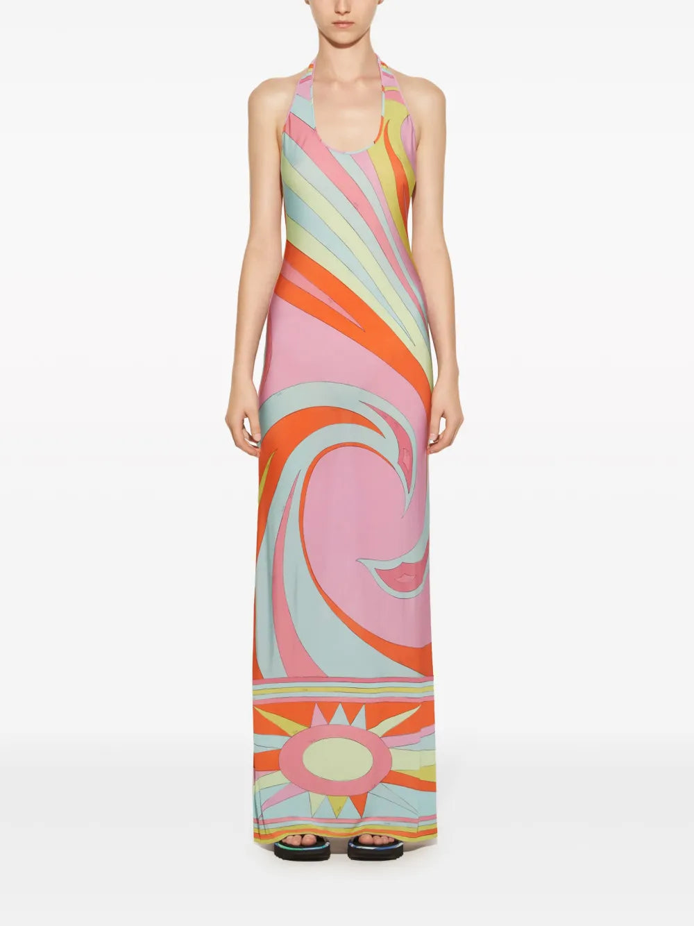 Cigni-Print Maxi Dress