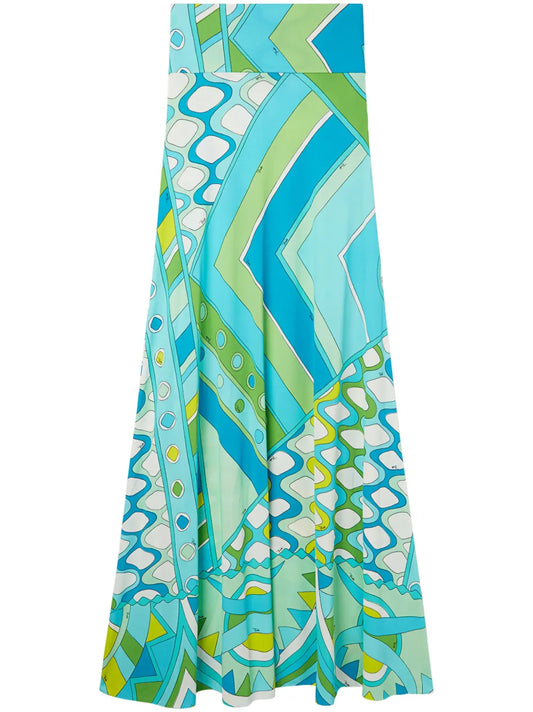 Vivara-Print Maxi Skirt