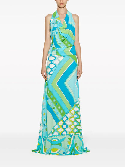 Vivara-Print Maxi Skirt