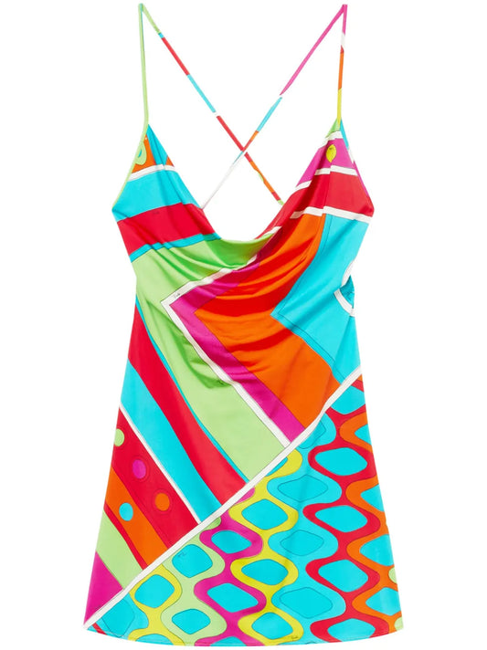 Vivara-Print Slip Minidress