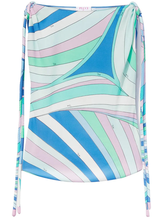 Iride-Print Knot Top