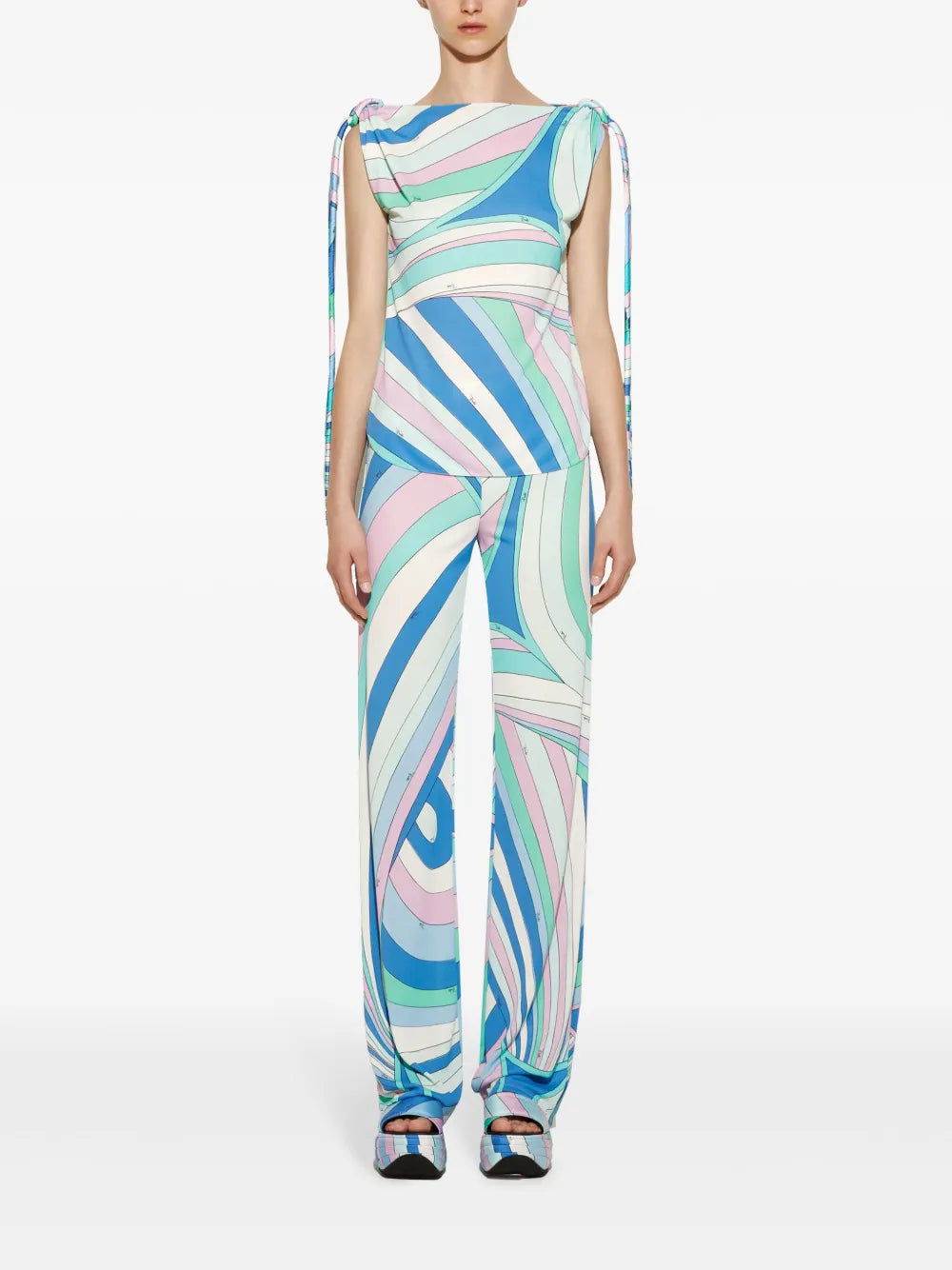 Iride-Print Knot Top
