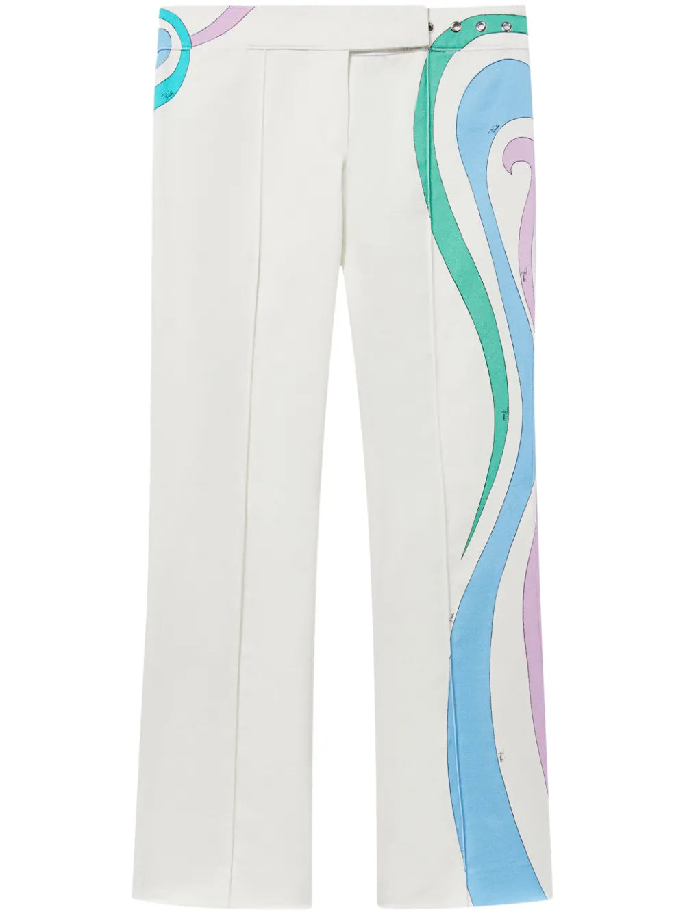 Marmo-Print Cotton-Blend Trousers