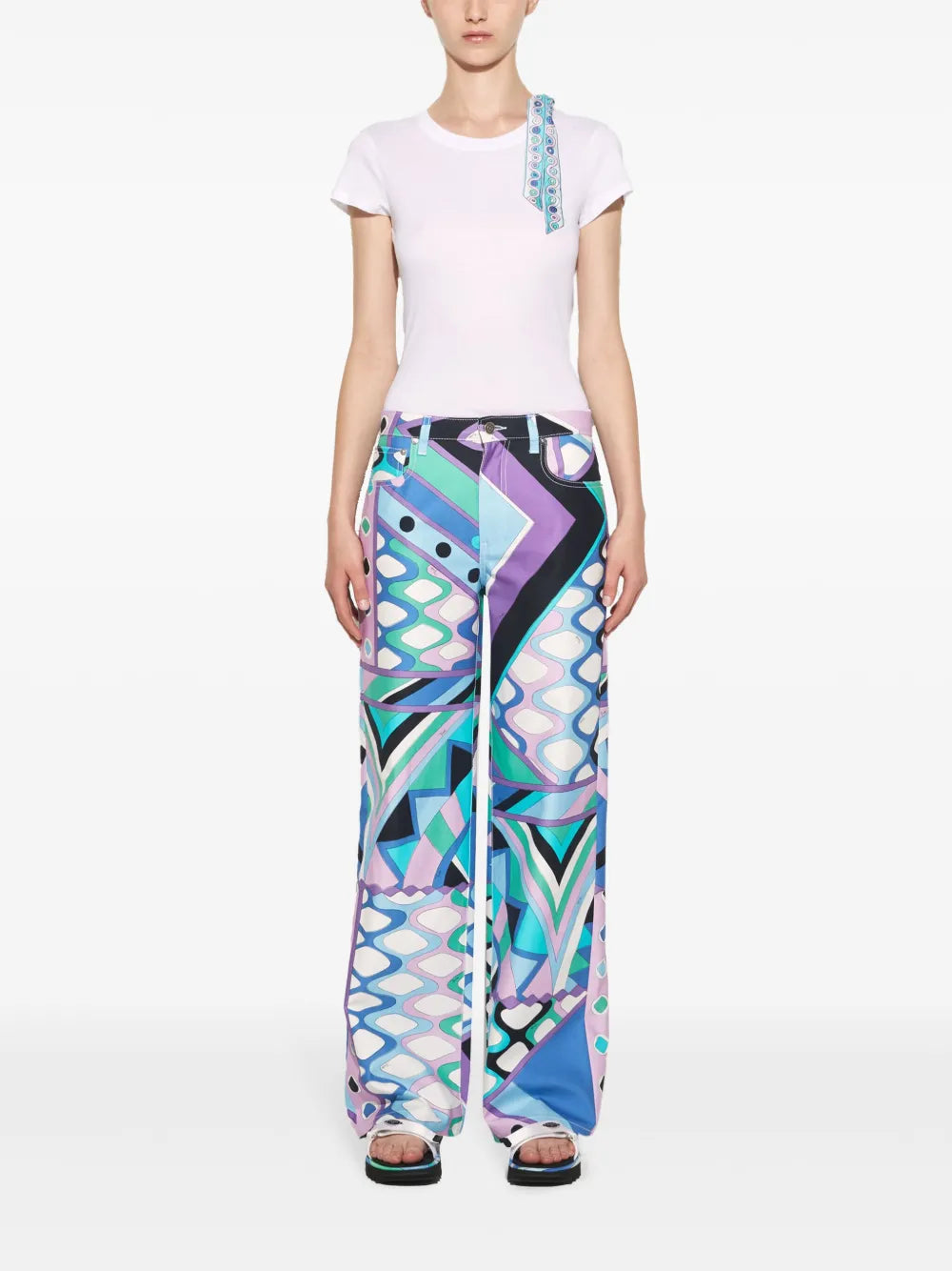 Iride-Print Cotton T-Shirt