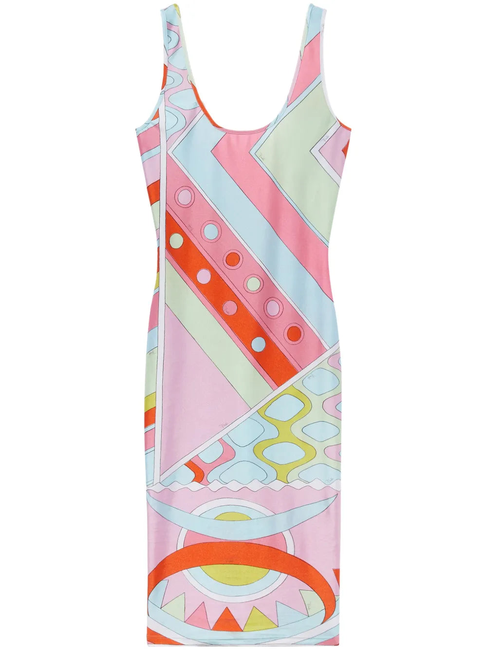 Vivara-Print Scoop-Neck Midi Dress