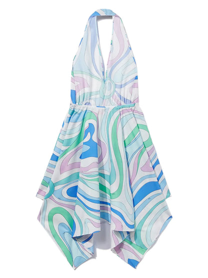 Marmo-Print Cotton Minidress