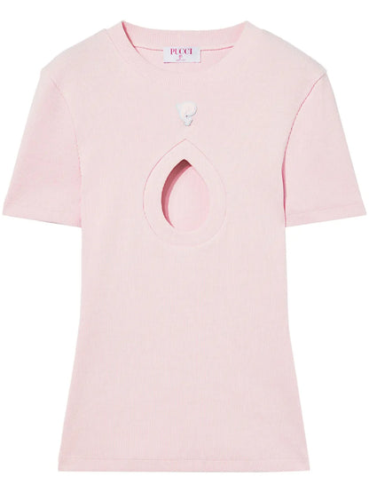 Ribbed-Knit T-Shirt