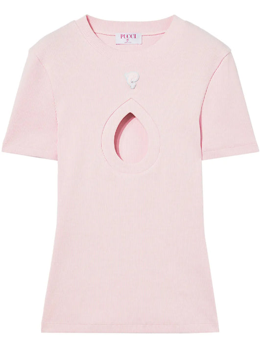 Ribbed-Knit T-Shirt