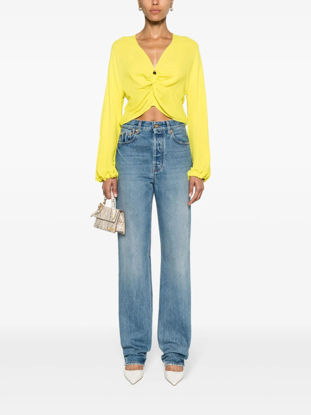Knot-Detail Crepe Blouse
