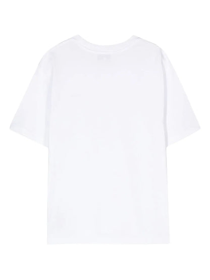Slogan-Embroidered Cotton T-Shirt