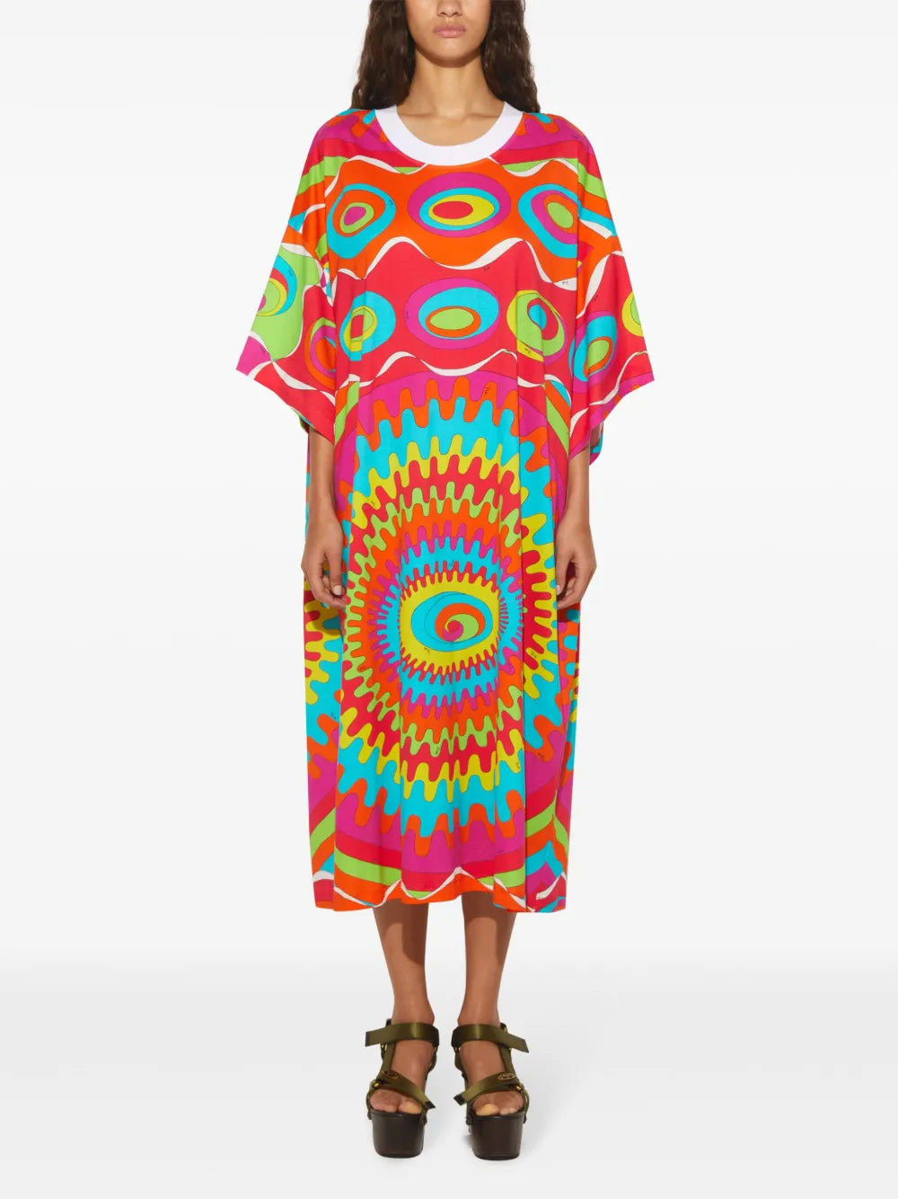 Bersaglio-Print T-Shirt Maxi Dress