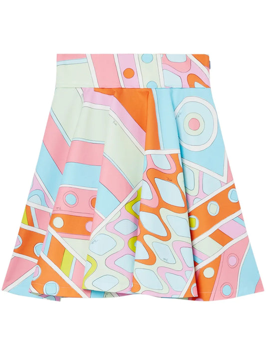 Vivara Print Cotton Miniskirt