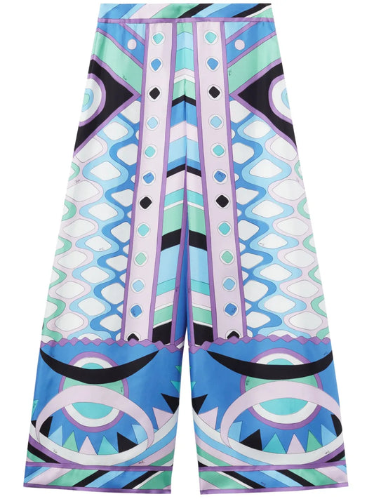 Vivara-Print Silk Trousers