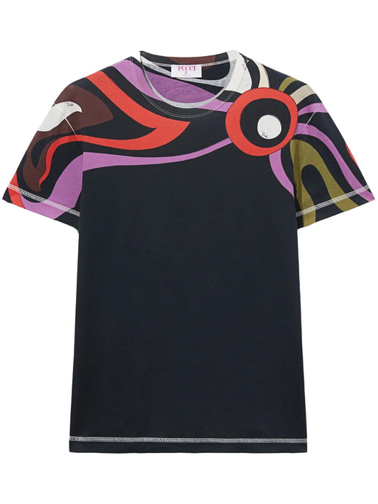 Marmo-Print Cotton T-Shirt