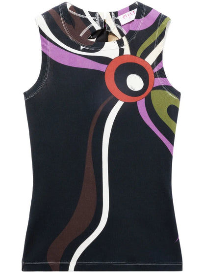 Marmo-Print Tank Top