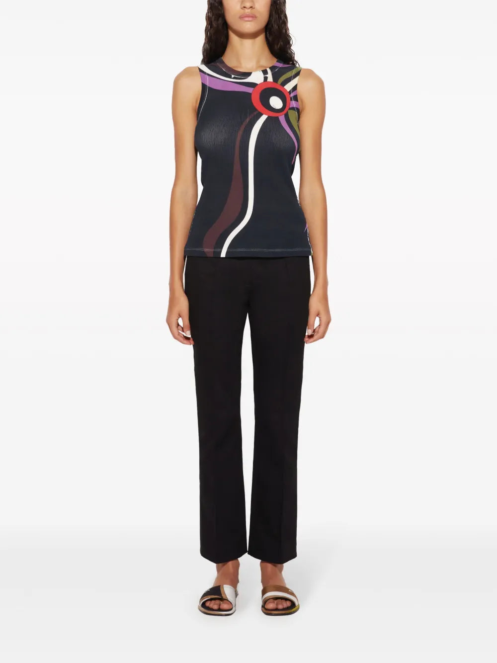 Marmo-Print Tank Top