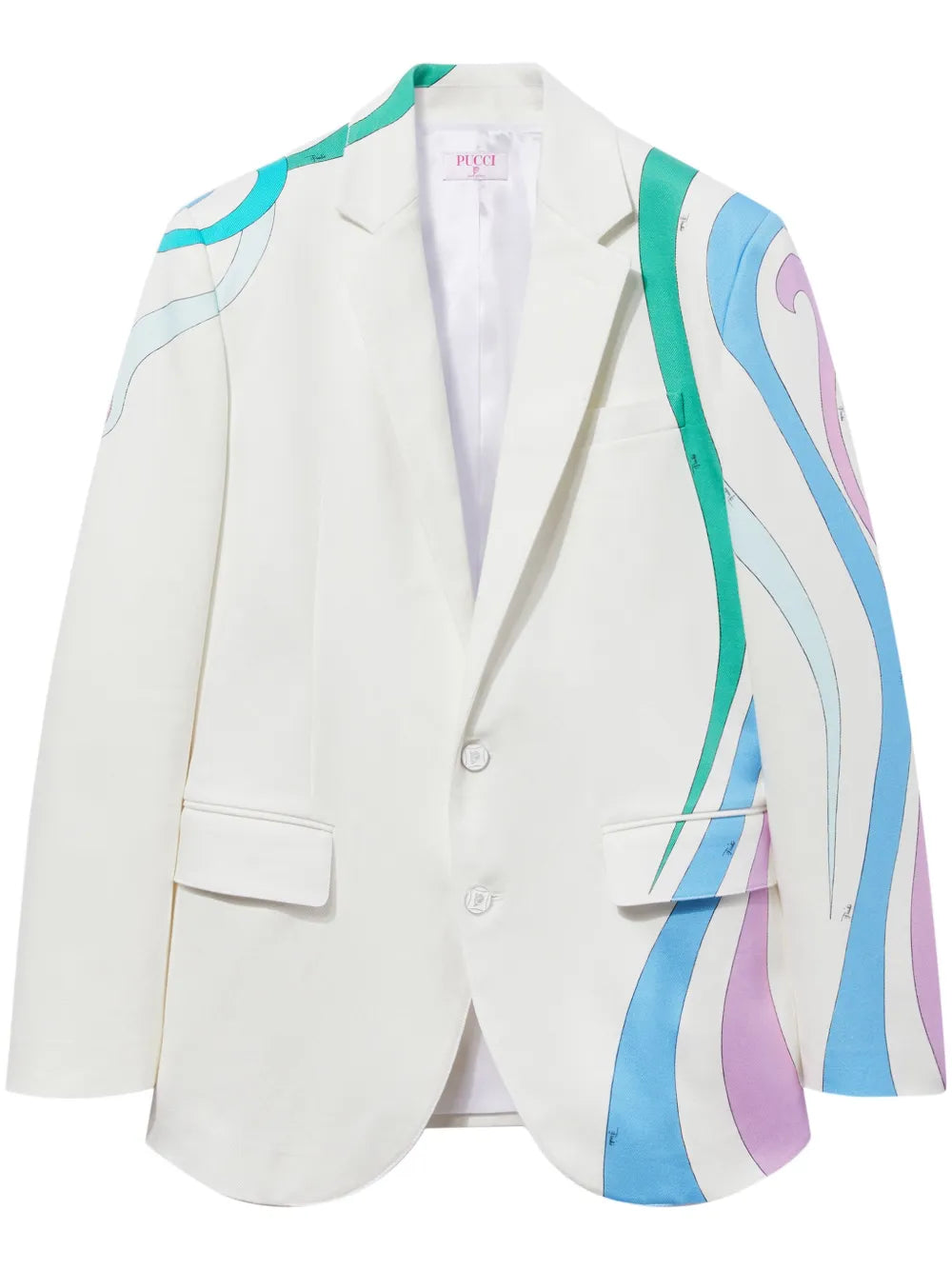Marmo-Print Cotton-Blend Blazer