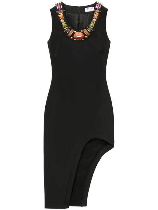 Embellished Asymmetric Dress