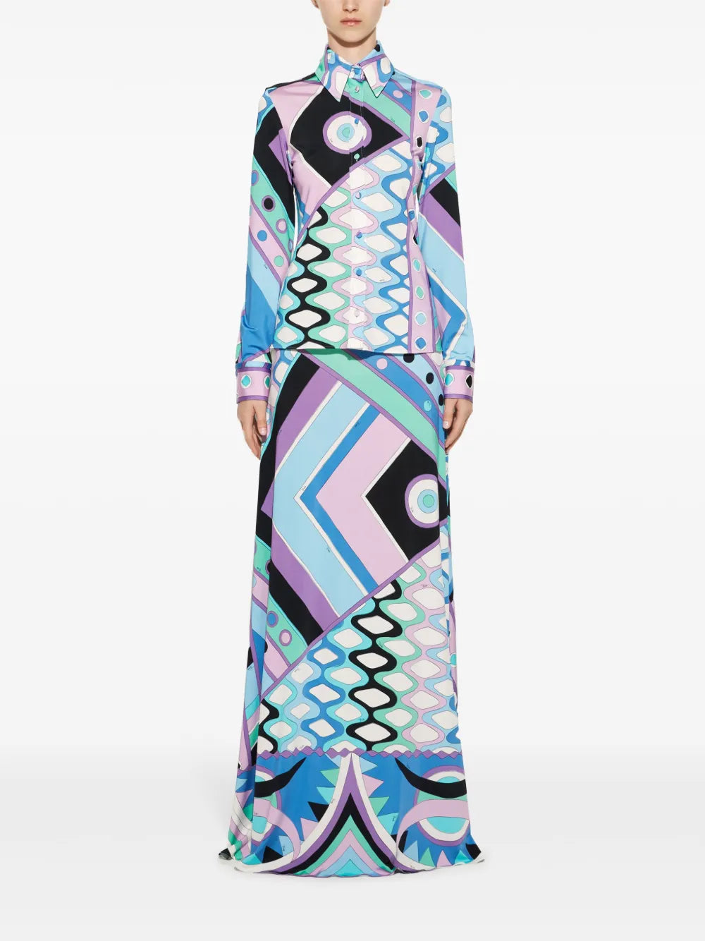 Vivara-Print Satin Shirt