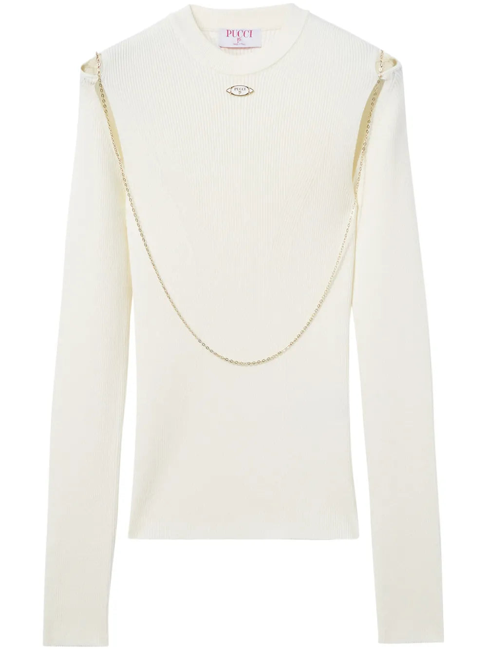 Logo-Plaque Chain-Link Ribbed Top