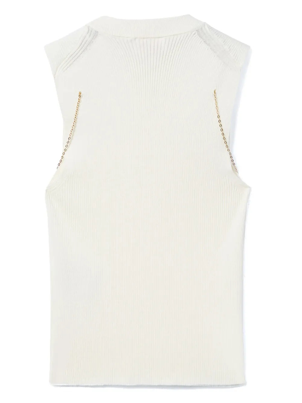 Logo-Plaque Ribbed Knit Top