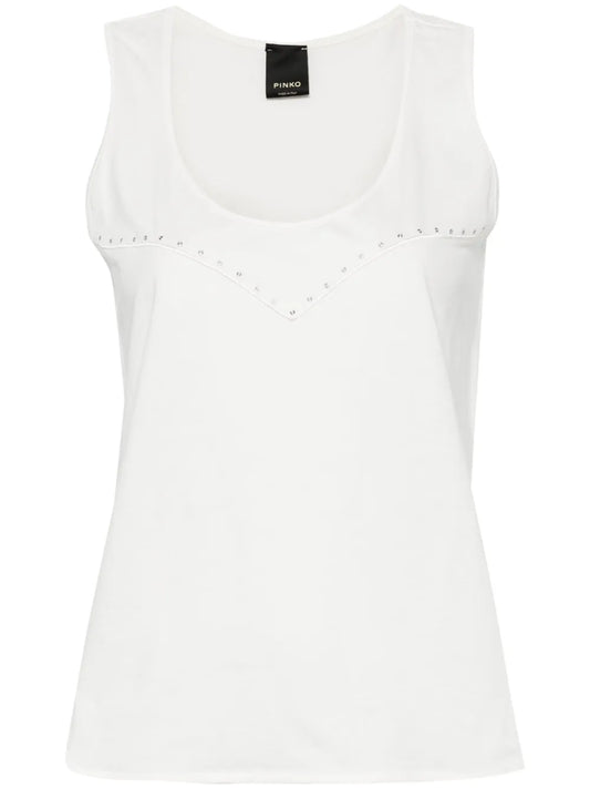 Eyelet-Detail Cotton T-Shirt