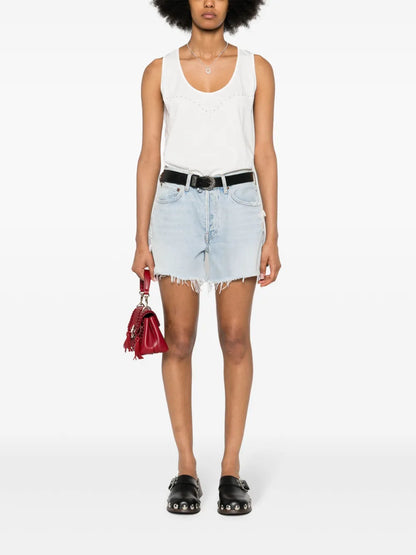 Eyelet-Detail Cotton T-Shirt