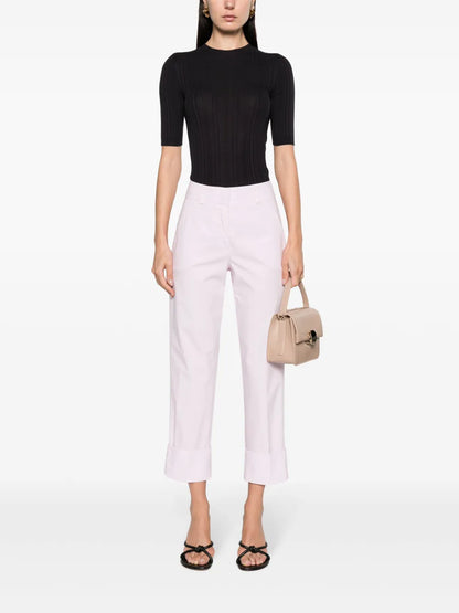Cuffed Cropped Trousers