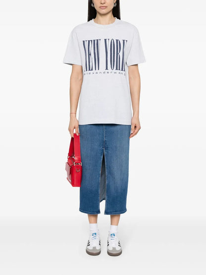 The Reverse Pencil Pusher Denim Skirt