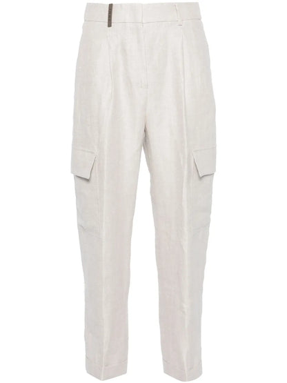 High-Waist Cropped Trousers