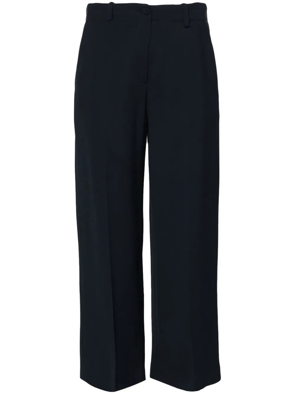 Straight-Leg Cropped Trousers