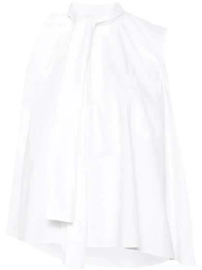 Sleeveless Poplin Blouse