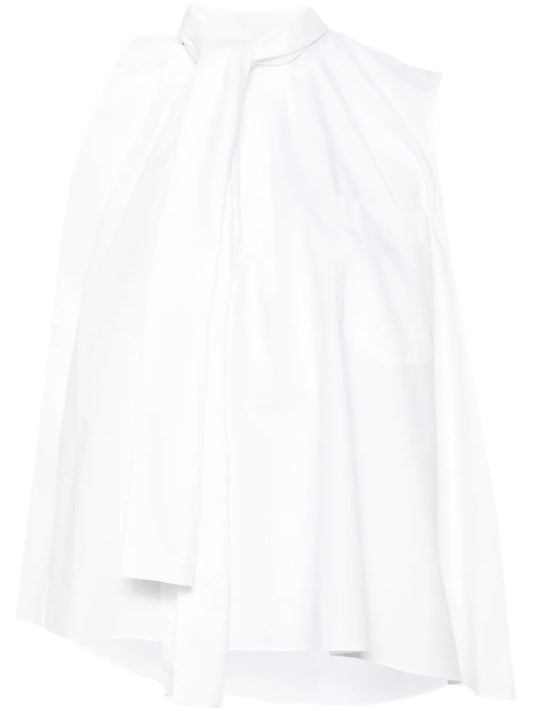 Sleeveless Poplin Blouse