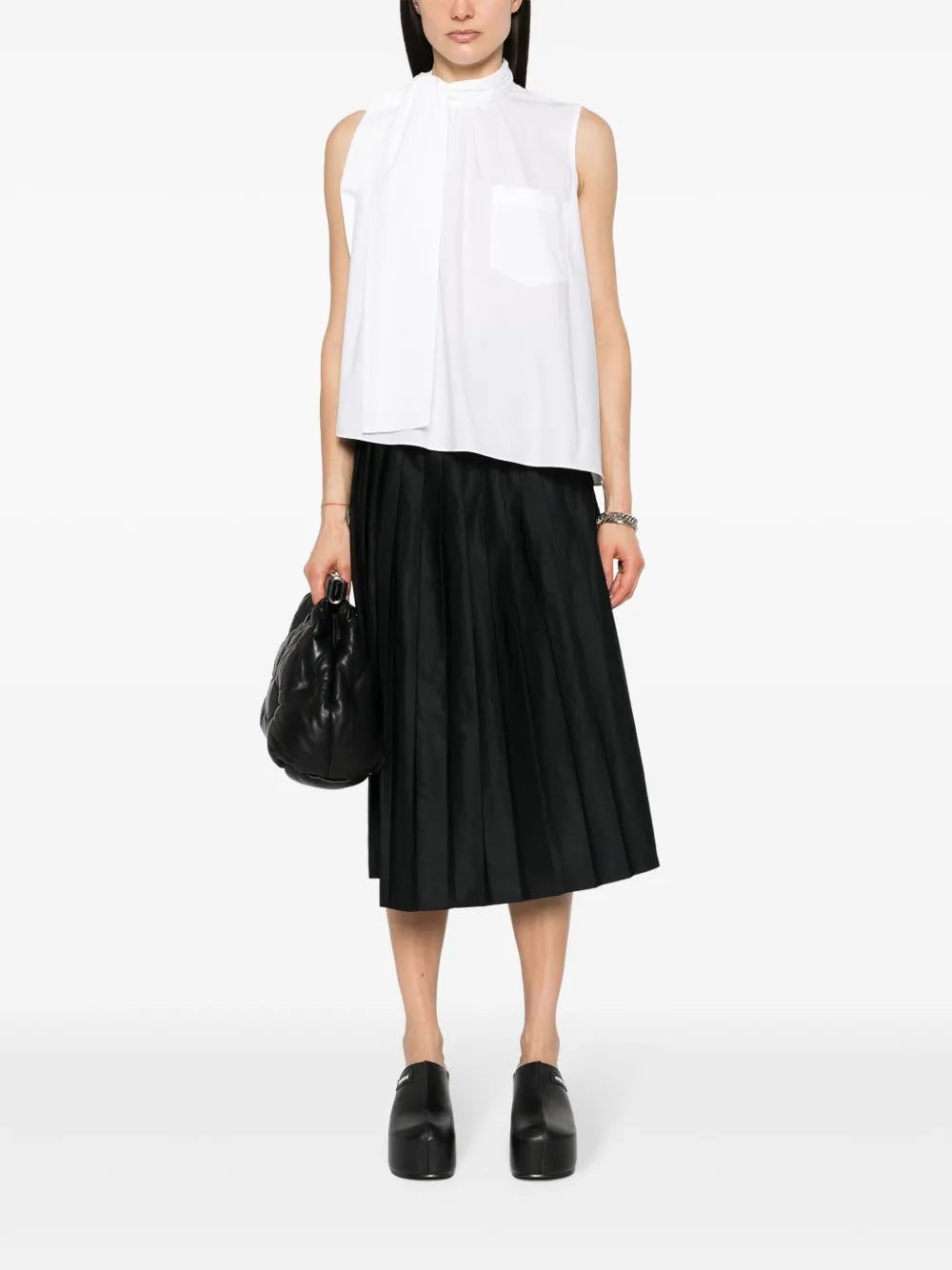 Sleeveless Poplin Blouse