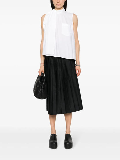 Sleeveless Poplin Blouse