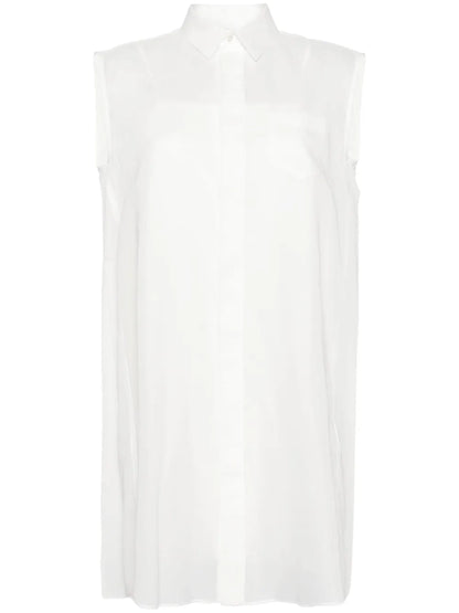 Pleat-Detail Shirt Dress