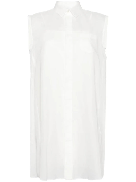 Pleat-Detail Shirt Dress