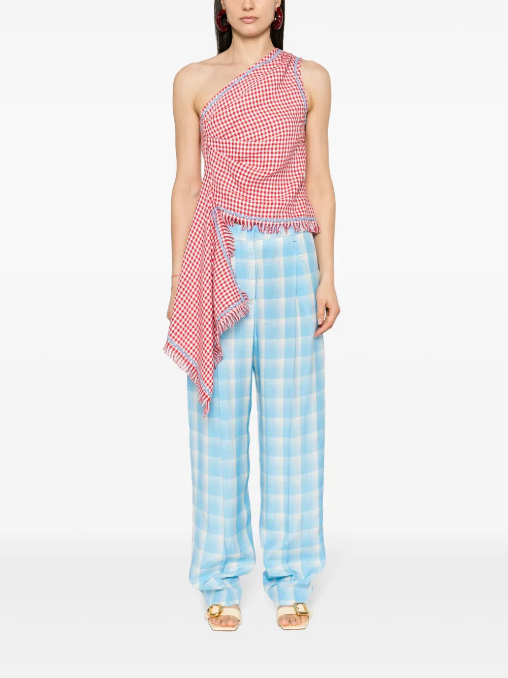 Check-Pattern Trousers