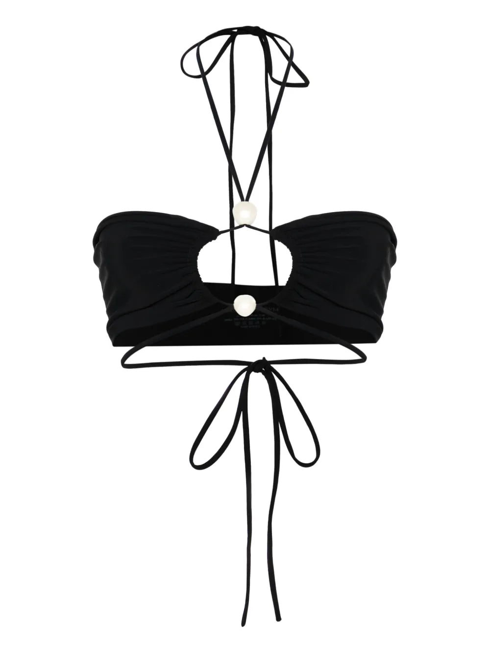 Beaded Cut-Out Bikini Bottoms