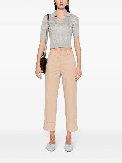 Cuffed Cropped Trousers